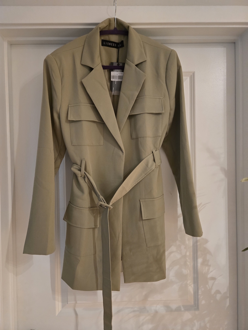 Linenest Women's Belted Safari Jacket - Beige